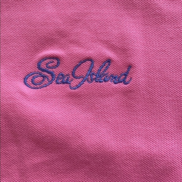 NEW Southern Tide Sea Island logo resort pink polo - Picture 5 of 9